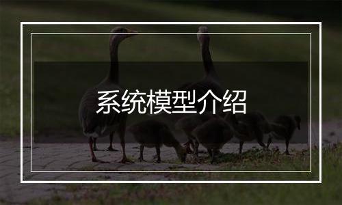 系统模型介绍