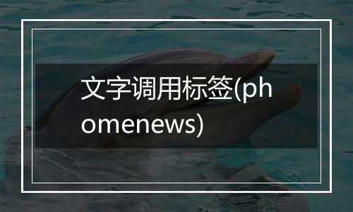 文字调用标签(phomenews)