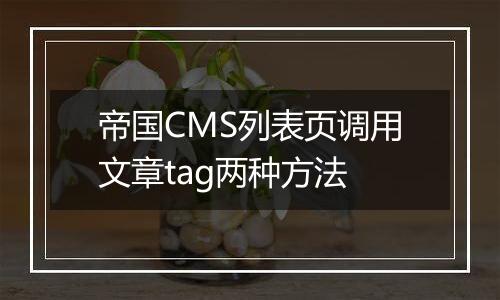 帝国CMS列表页调用文章tag两种方法