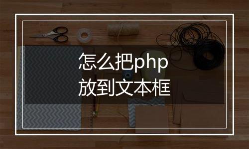 怎么把php放到文本框