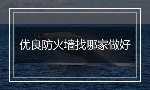优良防火墙找哪家做好