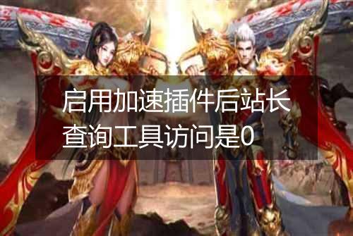启用加速插件后站长查询工具访问是0
