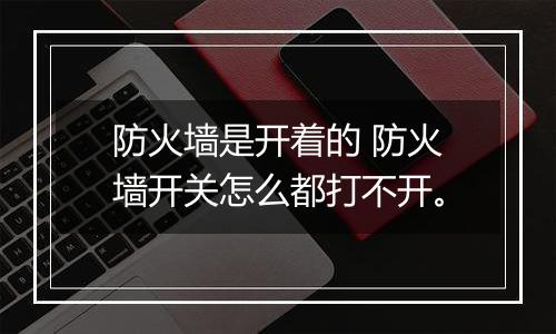 防火墙是开着的 防火墙开关怎么都打不开。