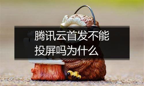 腾讯云首发不能投屏吗为什么