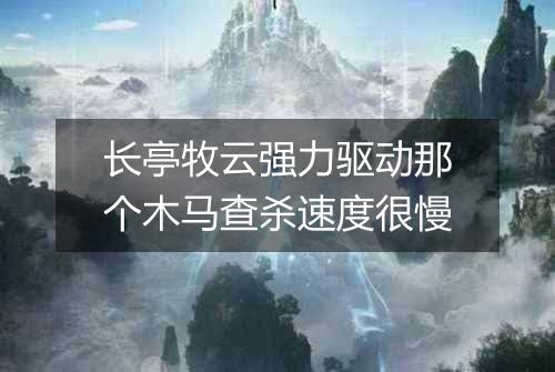长亭牧云强力驱动那个木马查杀速度很慢