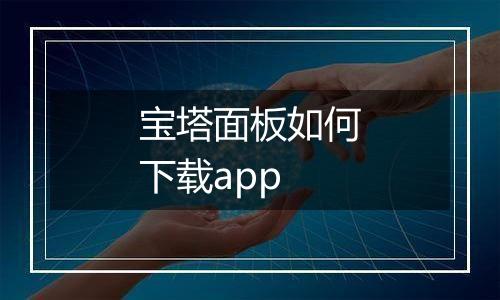 宝塔面板如何下载app