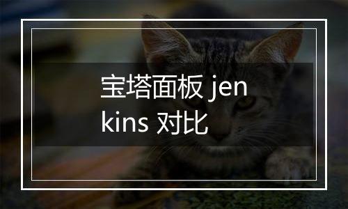 宝塔面板 jenkins 对比