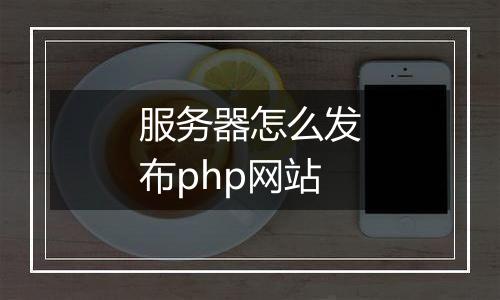 服务器怎么发布php网站
