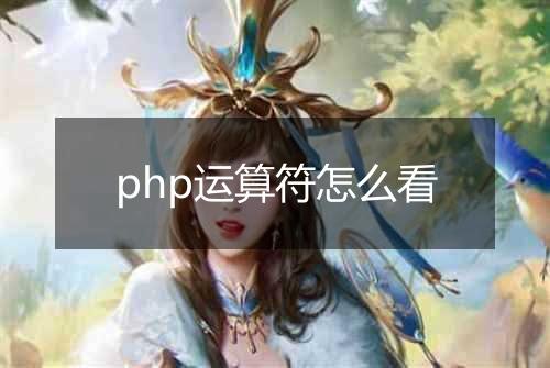 php运算符怎么看