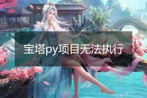 宝塔py项目无法执行