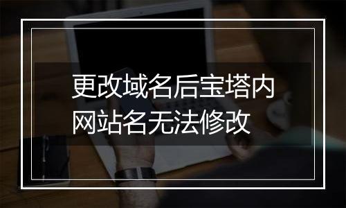 更改域名后宝塔内网站名无法修改