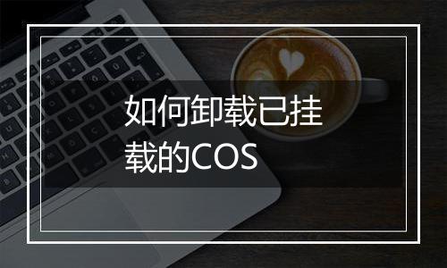 如何卸载已挂载的COS