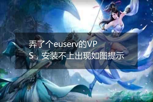 弄了个euserv的VPS，安装不上出现如图提示