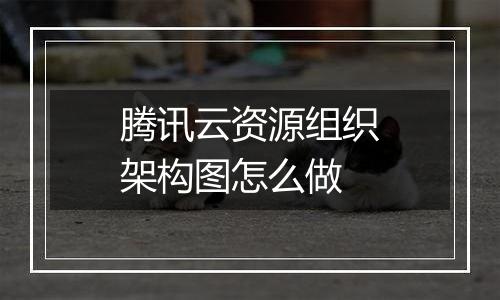 腾讯云资源组织架构图怎么做