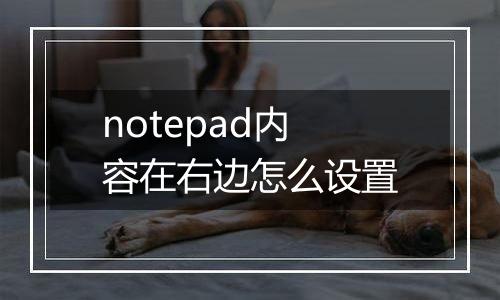 notepad内容在右边怎么设置