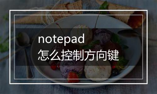 notepad怎么控制方向键