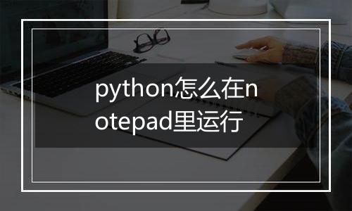 python怎么在notepad里运行