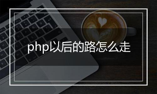 php以后的路怎么走