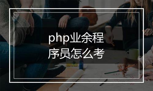 php业余程序员怎么考