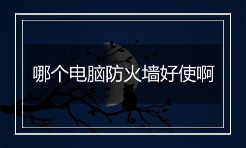 哪个电脑防火墙好使啊