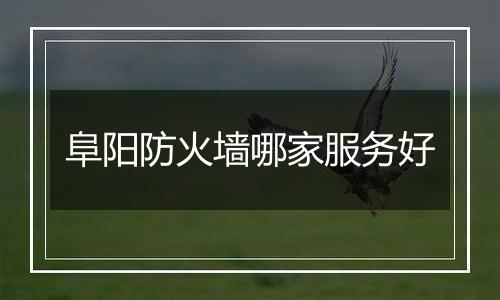 阜阳防火墙哪家服务好