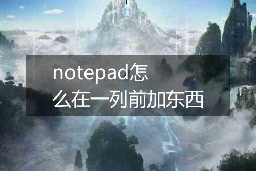 notepad怎么在一列前加东西