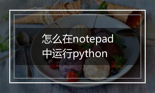 怎么在notepad中运行python
