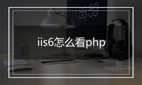iis6怎么看php