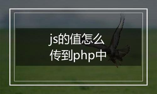 js的值怎么传到php中
