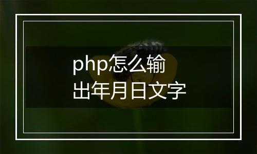 php怎么输出年月日文字