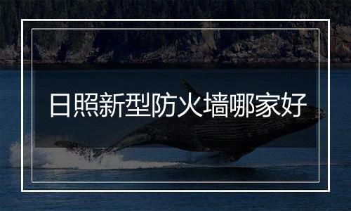 日照新型防火墙哪家好