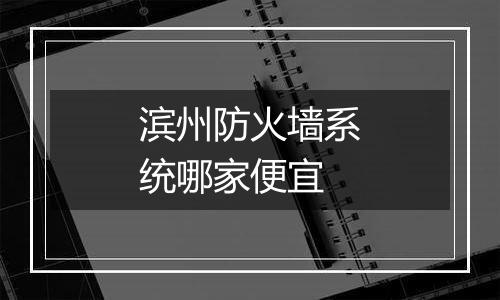滨州防火墙系统哪家便宜