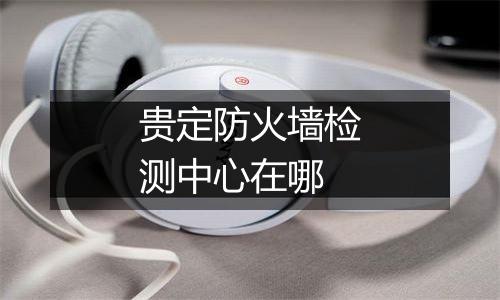 贵定防火墙检测中心在哪