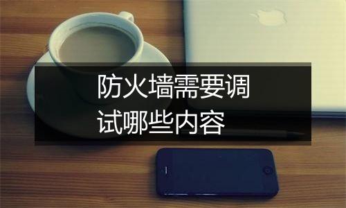 防火墙需要调试哪些内容