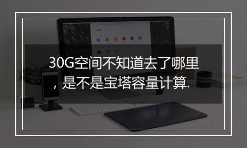 30G空间不知道去了哪里,是不是宝塔容量计算.