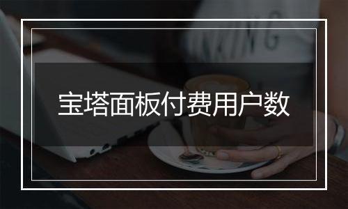 宝塔面板付费用户数