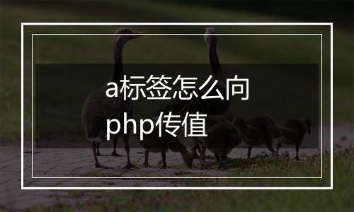 a标签怎么向php传值