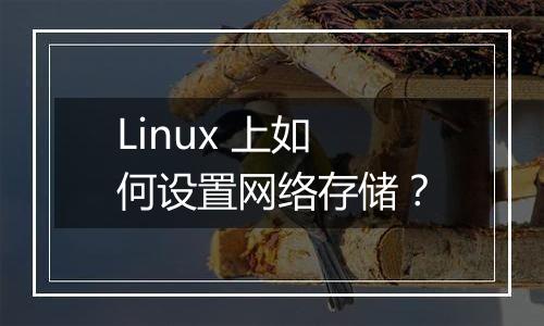 Linux 上如何设置网络存储?