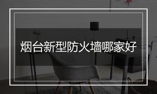 烟台新型防火墙哪家好