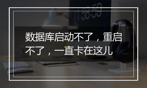 数据库启动不了,重启不了,一直卡在这儿