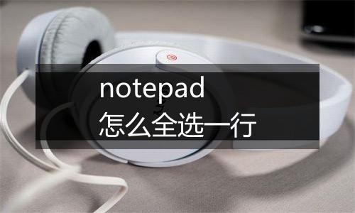 notepad怎么全选一行