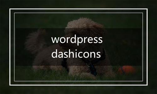 wordpress dashicons