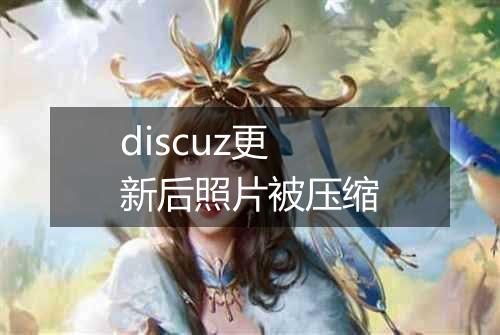 discuz更新后照片被压缩