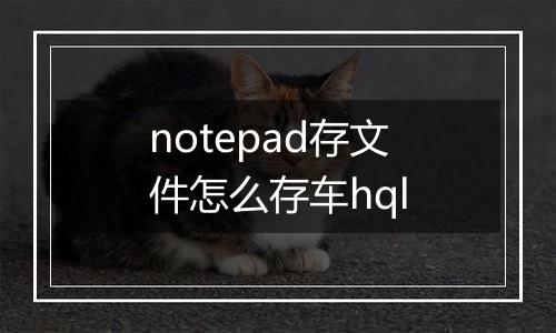 notepad存文件怎么存车hql