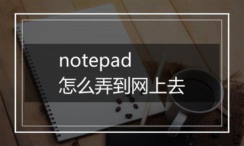 notepad怎么弄到网上去