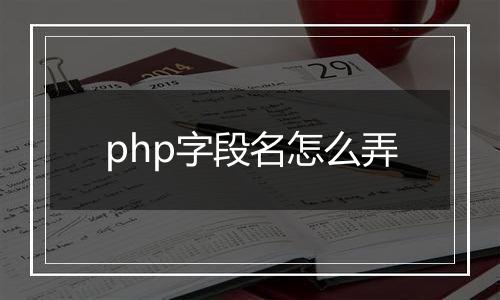 php字段名怎么弄