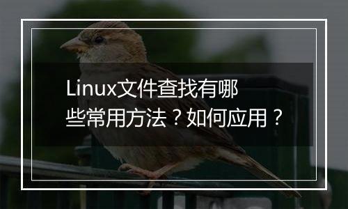 Linux文件查找有哪些常用方法?如何应用?