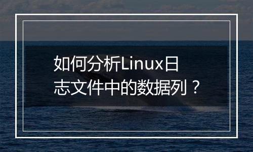 如何分析Linux日志文件中的数据列？