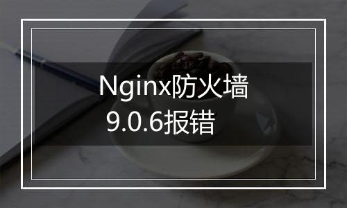 Nginx防火墙 9.0.6报错