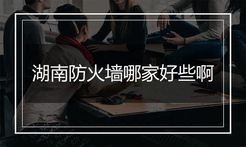 湖南防火墙哪家好些啊